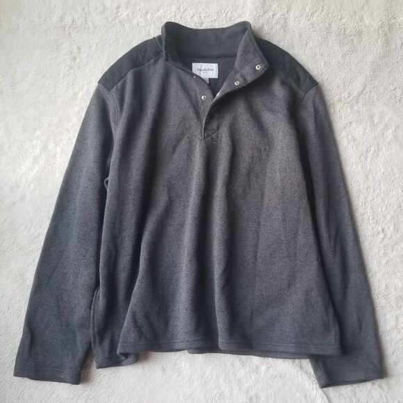 Goodfellow Sweater Men's XXL Grey Swiss Army Pullover Jacket Gray Sweatshirt - Picture 1 of 7